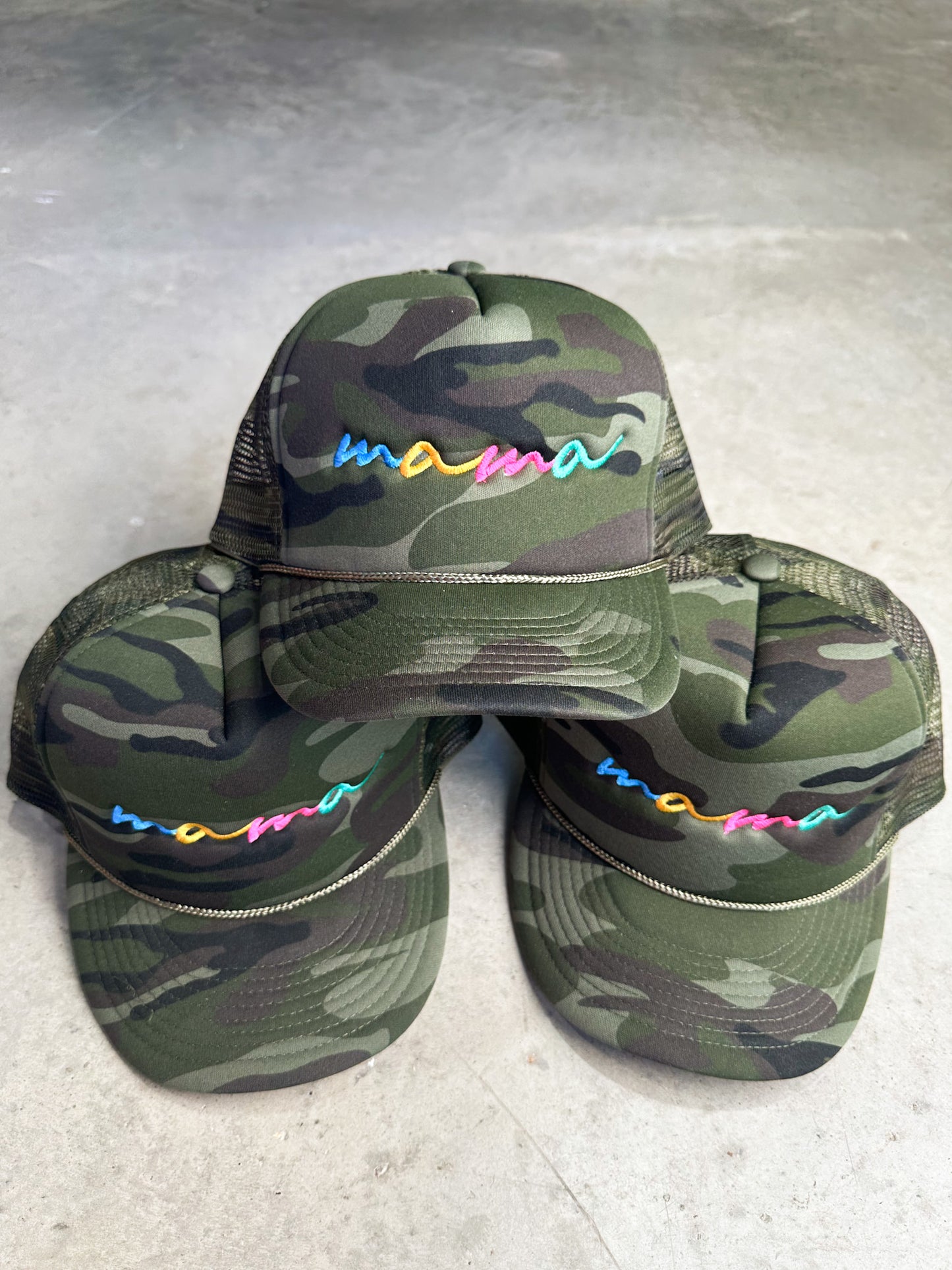 Mama Script Camo Hat