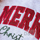 Merry Christmas Appliqué Sweatshirt