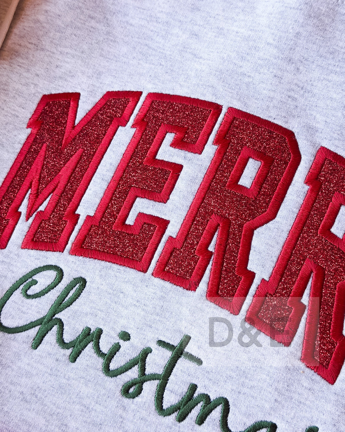 Merry Christmas Appliqué Sweatshirt