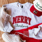 Merry Christmas Appliqué Sweatshirt
