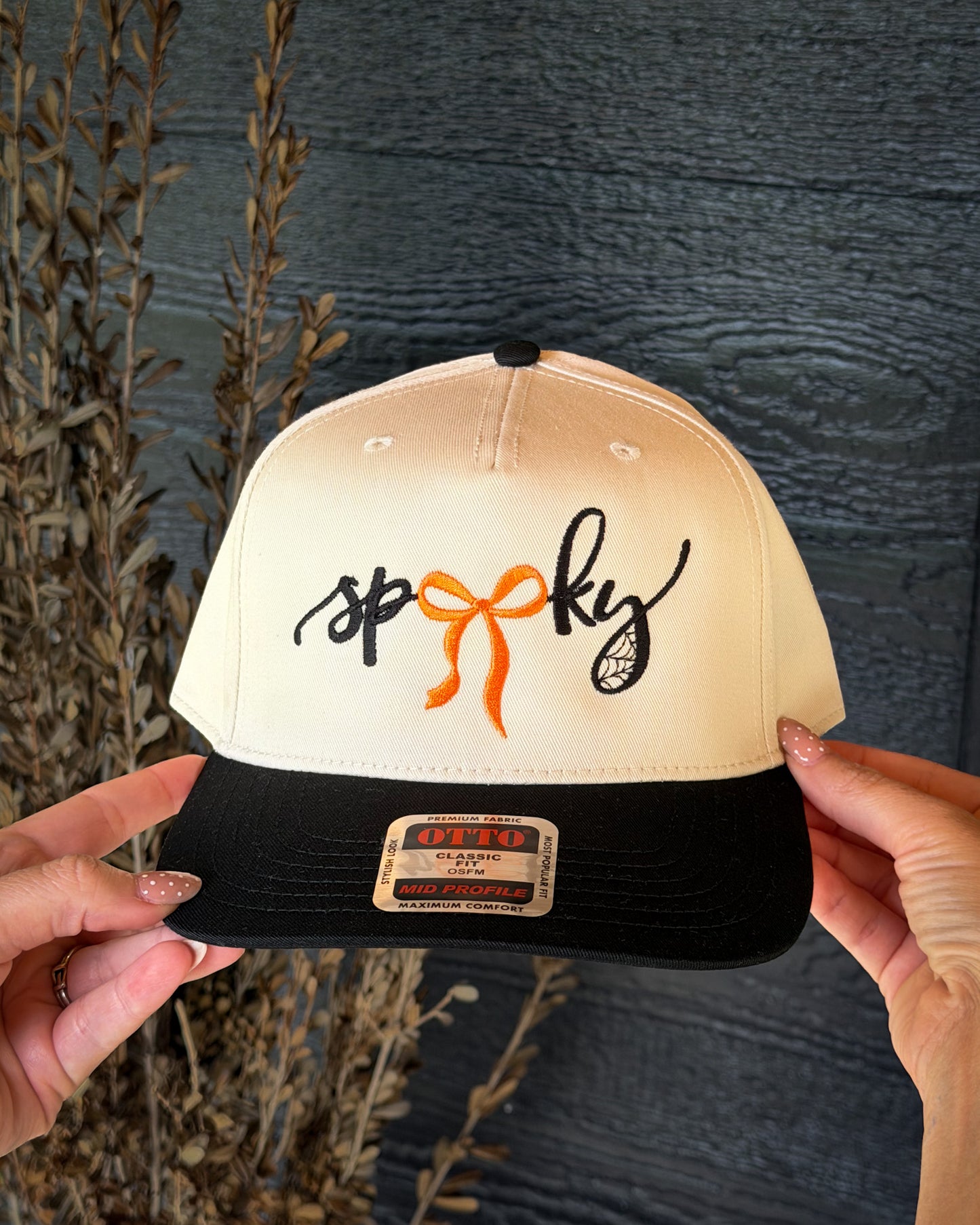 Spooky Bow Embroidered OTTO Snapback Hat
