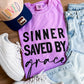 Sinner Saved By Grace Tee | Faith Graphic Shirt